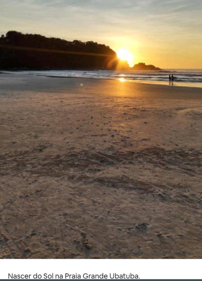 Apto Centro Ubatuba Com Varanda Gourmet, Suite E Piscina Esterno foto