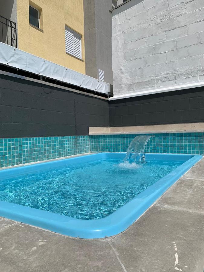 Apto Centro Ubatuba Com Varanda Gourmet, Suite E Piscina Esterno foto